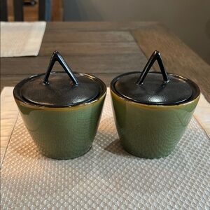 Gabbay Ceramic Lidded Jars Rare Vintage